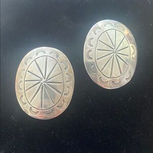 Vintage Sterling Silver Mexican Earrings
